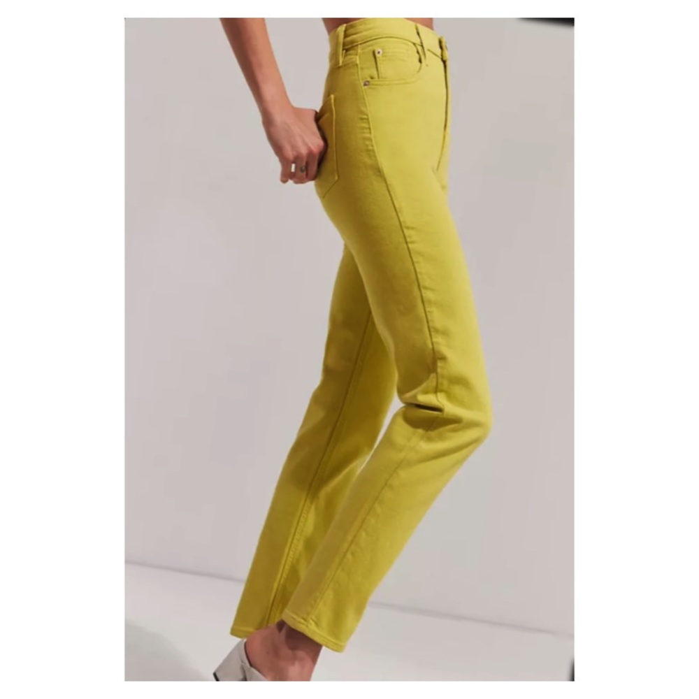 NEW Levi's Jeans Yellow Levi’s Denim Deadstock Yellow Button Fly Jeans Size 26 - Picture 12 of 12